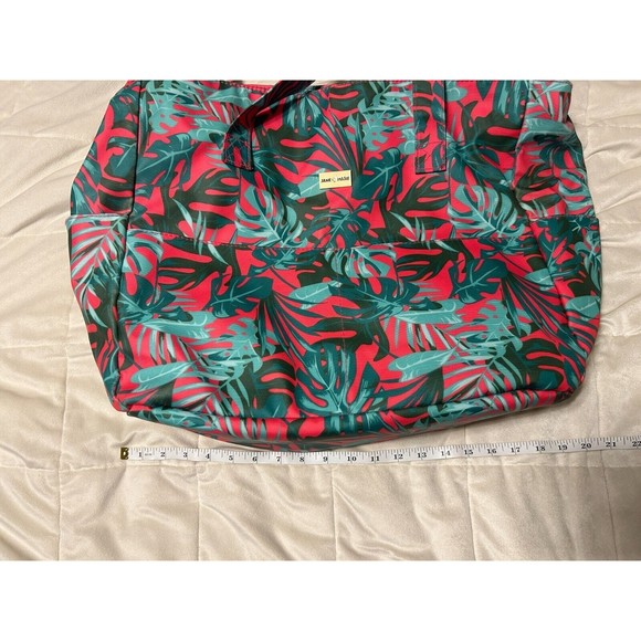 Jane Marie Picnic Beach Tote Bag Summer Nights Tropical Large Zipper Close Large - Picture 3 of 10